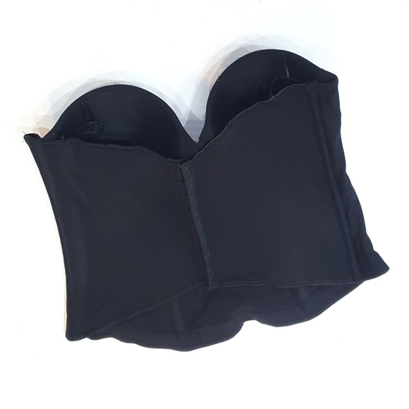 38B Lilyette Corset Bra Black Strapless Formal - Picture 2 of 6